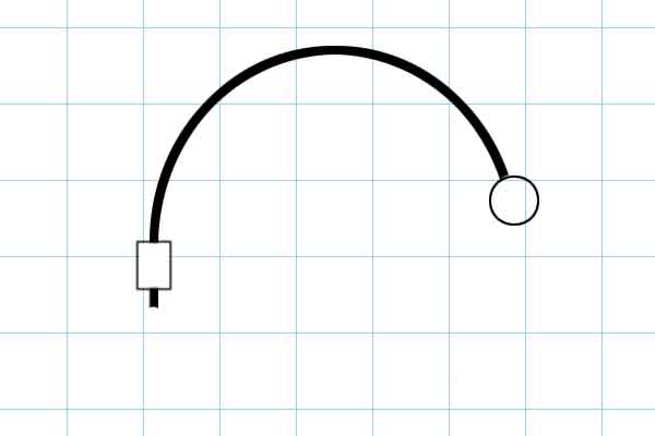 diagram of pencil picture light arm shape - standard