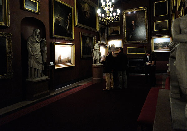 hogarth picture lights lighting petworth house mr.turner exhibition north gallery view